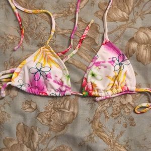 Floral bikini top